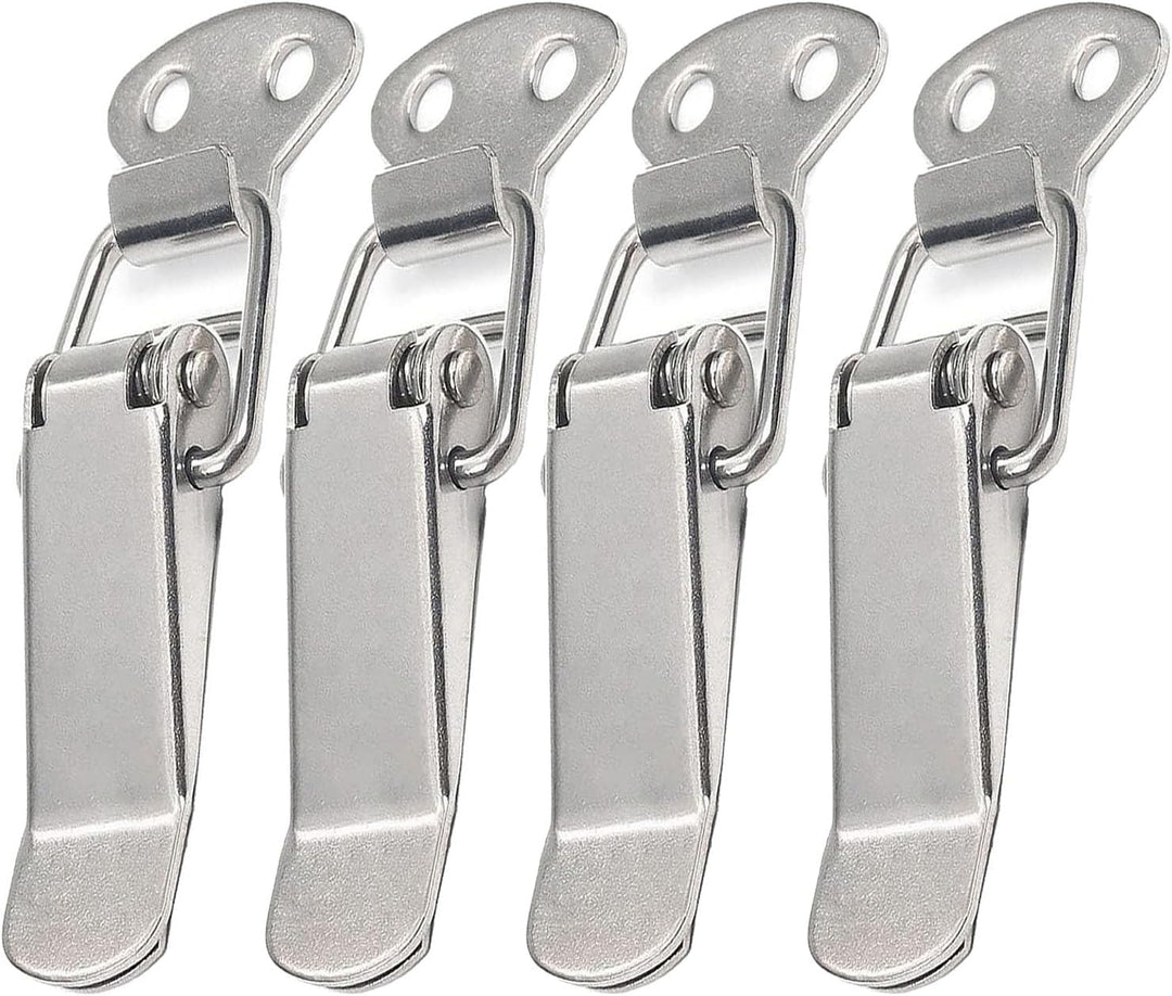 4PCS Edelstahl Spannverschluss mit Schrauben, kistenverschluss Hebelverschluss Federknebelverschluss