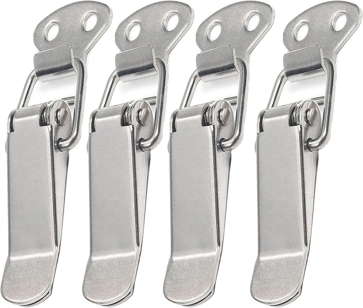 4PCS Edelstahl Spannverschluss mit Schrauben, kistenverschluss Hebelverschluss Federknebelverschluss