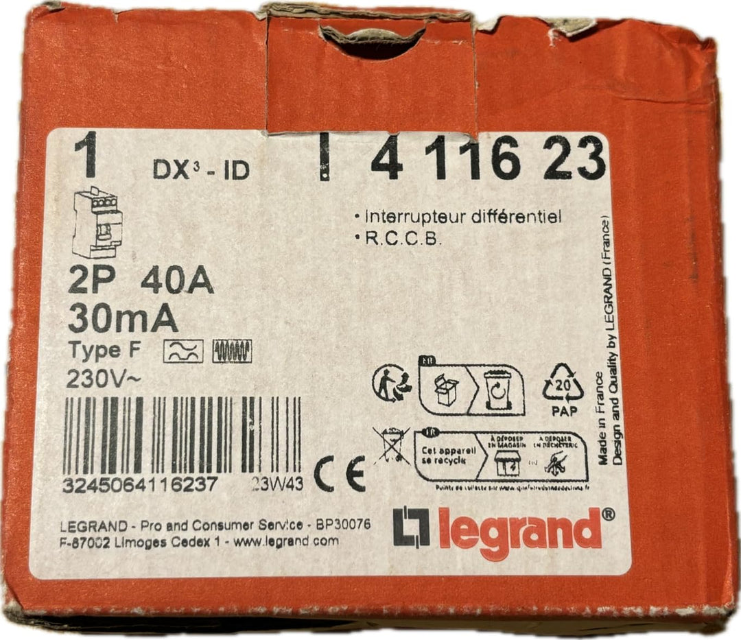 Differentialschalter 2P 230V~40A Typ F 30mA - 2 Module