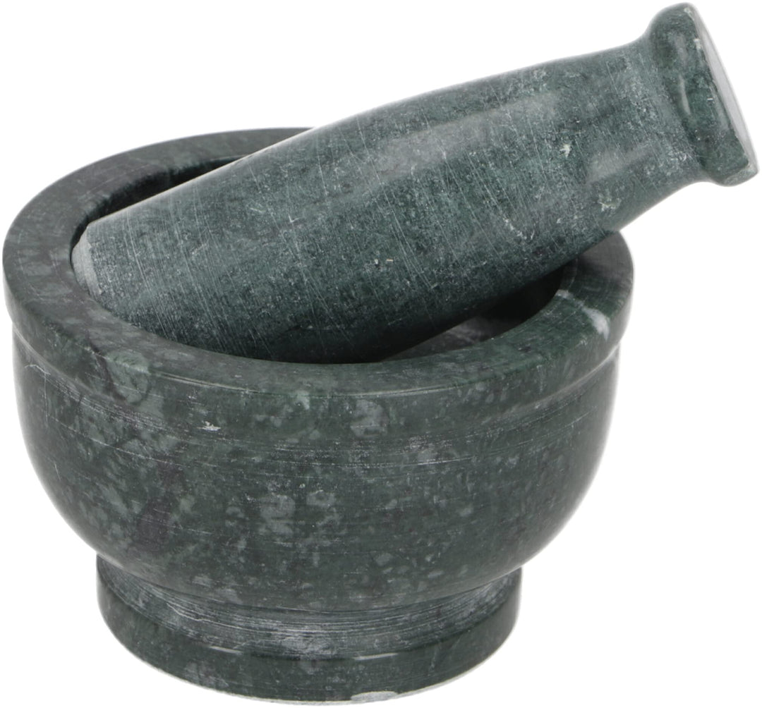 GURU SHOP Mörser, Gewürzmühle aus Grünem Marmor - Modell 4, 6x10x10 cm, Küchenaccessoires, Sonstiges