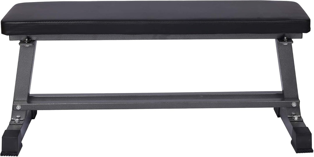 Wiltec Flachbank 1050 x 380 x 460 mm mit Hantelablage und Polster, Hantelbank für Muskel- und Kraftt