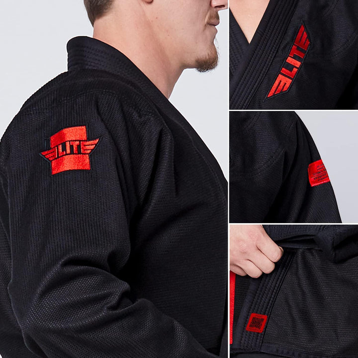 Elite Sports BJJ GI für Herren IBJJF Kimono BJJ Jiujitsu GIS W/sanforisierter Stoff & Gürtel (Siehe