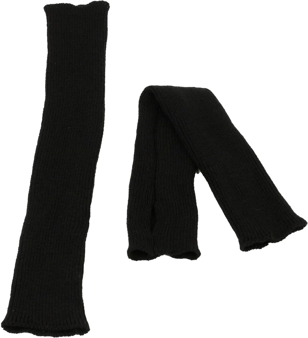 2Paar gestrickte Handschuhe Kaschmir Mischung lange Armstulpen Ellbogenstulpen fingerlose Fäustlinge