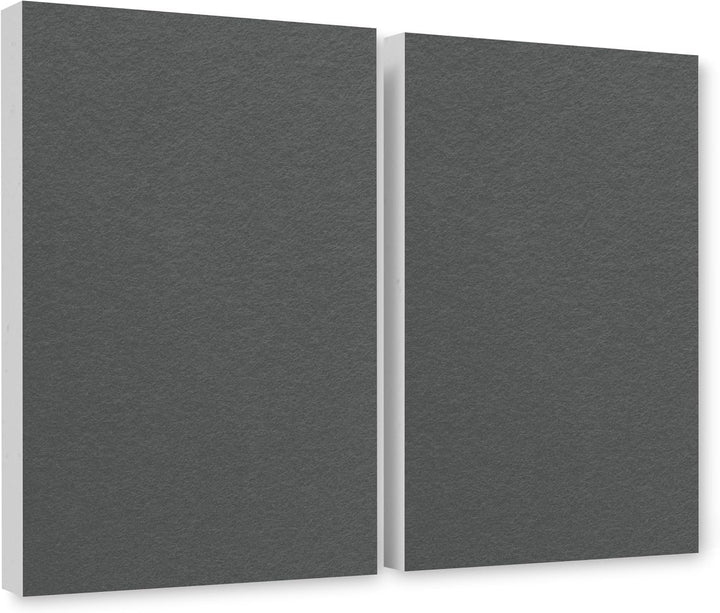 Schallabsorber aus Basotect G+ 2 Rechtecke 82,5 x 55 cm Akustik Element Schalldämmung, Farbe: GRANIT
