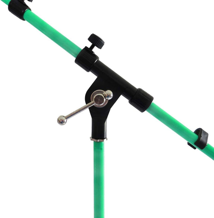 keepdrum MS106 GR Grün Mikrofonständer Mikrofonstativ mit Galgen u. Metall-Sockel, Grün