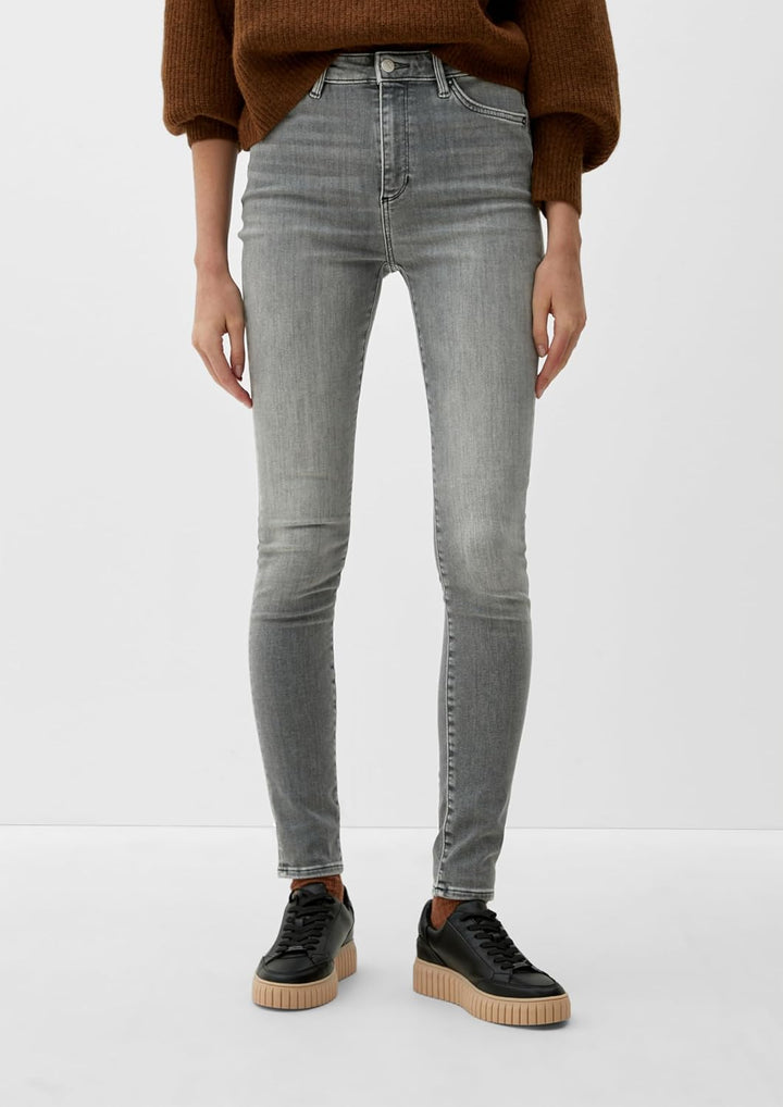 s.Oliver Damen Jeans, Annie Super Skinny Fit 32W / 34L Grau_meliert, 32W / 34L Grau_meliert