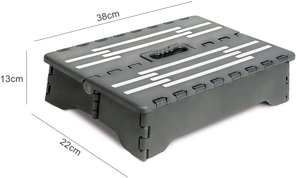 luckything Tritt Trittstufe Klapphocker Faltbar Schema Fussbank Klapptritt, Rutschfestes Halbtrittbr