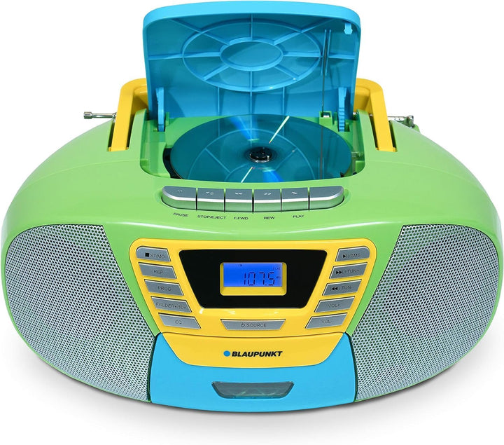 Blaupunkt B 120 MC tragbarer CD Player mit Bluetooth | Kassettenfach | Hörbuch Funktion | CD-Player