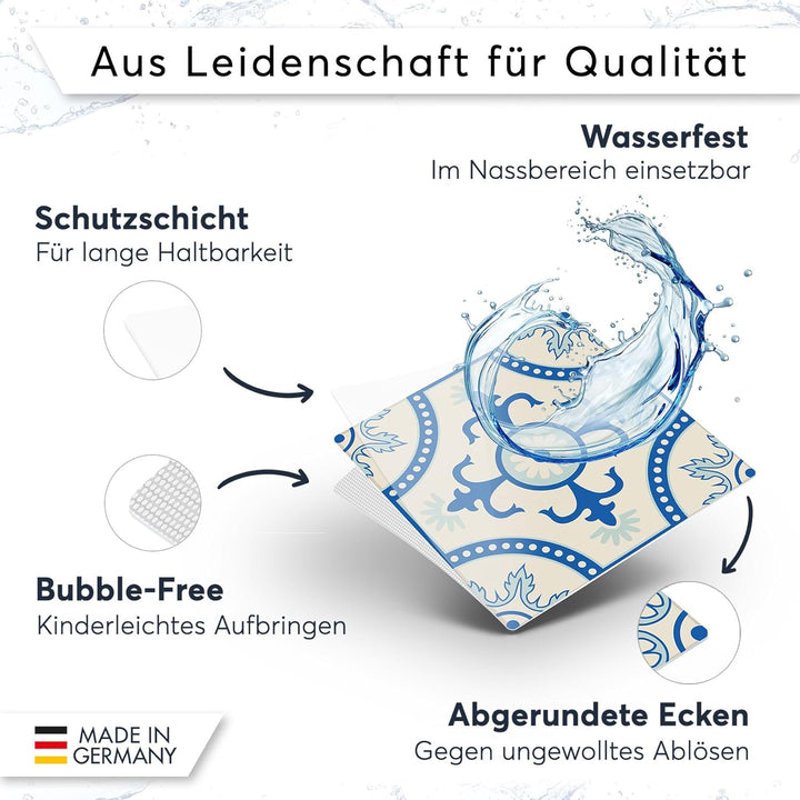 CREATISTO Klebefliesen Stickerfliesen Fliesenfolie - Stylische Sticker Aufkleber für Fliesen I Klebe