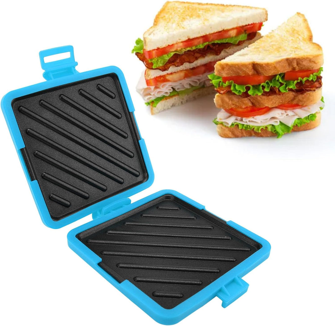 Mikrowellen-Toastie-Maker, Mikrowellen-Toastie-Sandwichmaker mit Verstellbaren Silikonbändern, kein
