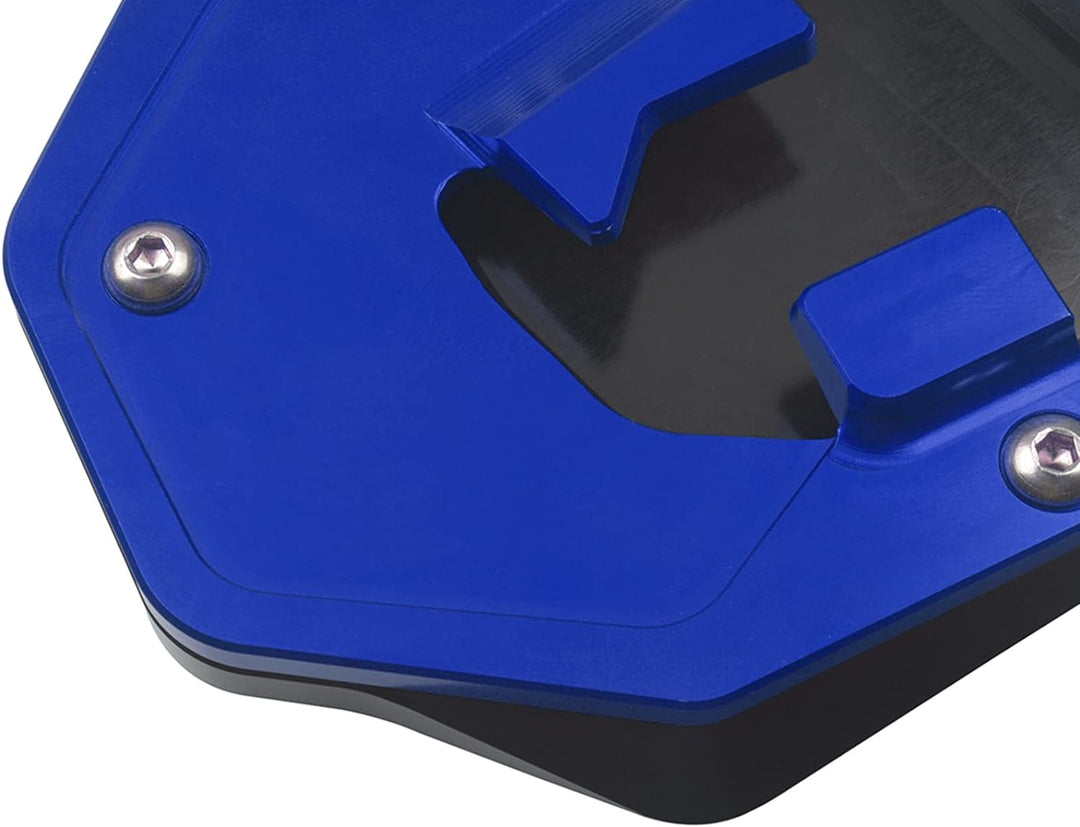 CNC Aluminium Motorrad Seitenständer Vergrössern Platte für TENERE 700 2019 2020 Schwarz+Blau Seiten