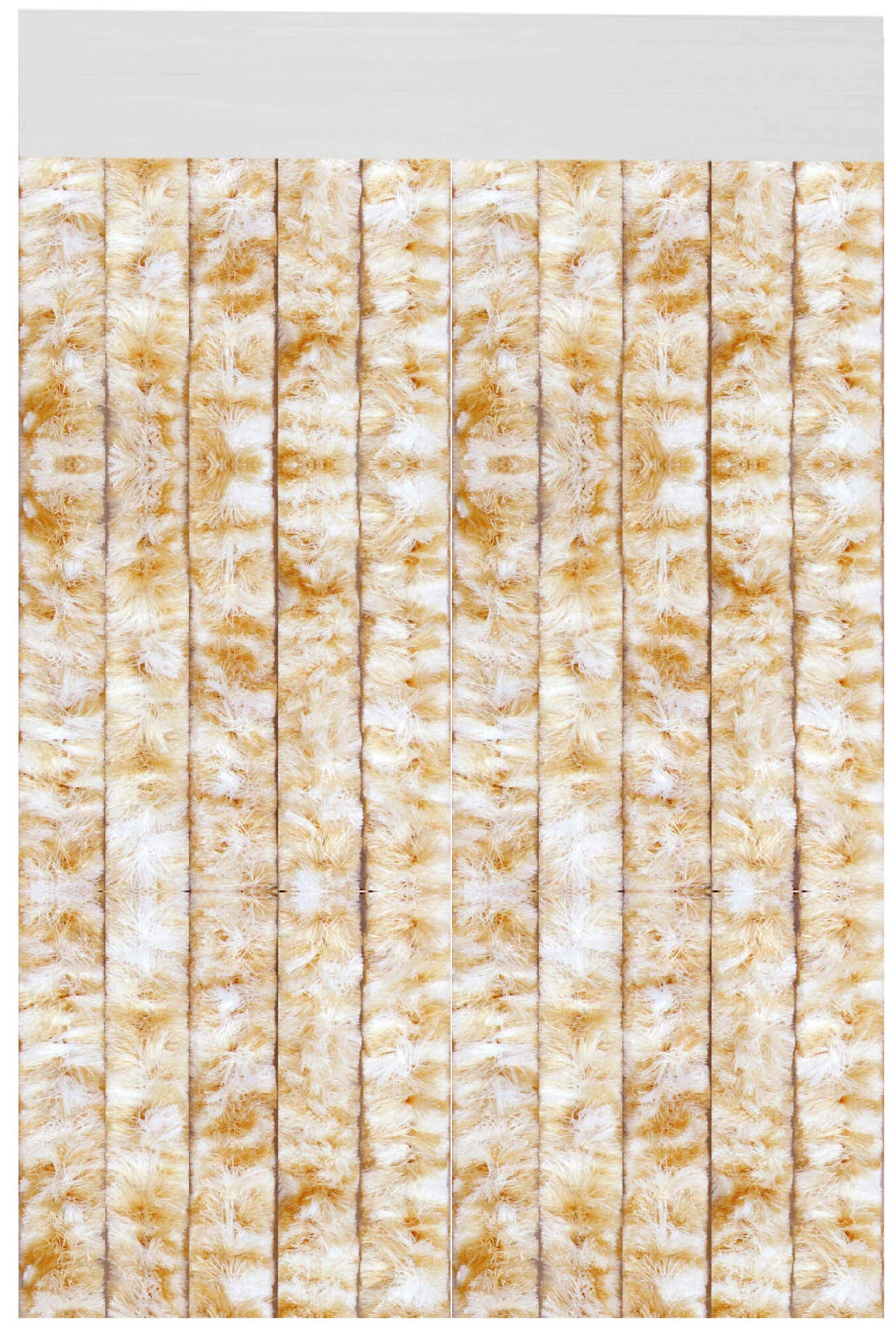 Arsvita Flauschvorhang 80x185 cm in Meliert Beige - Weiss, Perfekter Insekten- und Sichtschutz für I