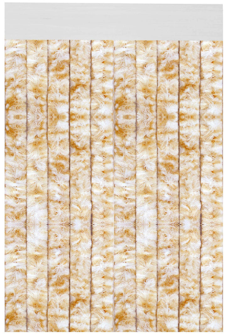 Arsvita Flauschvorhang 80x185 cm in Meliert Beige - Weiss, Perfekter Insekten- und Sichtschutz für I