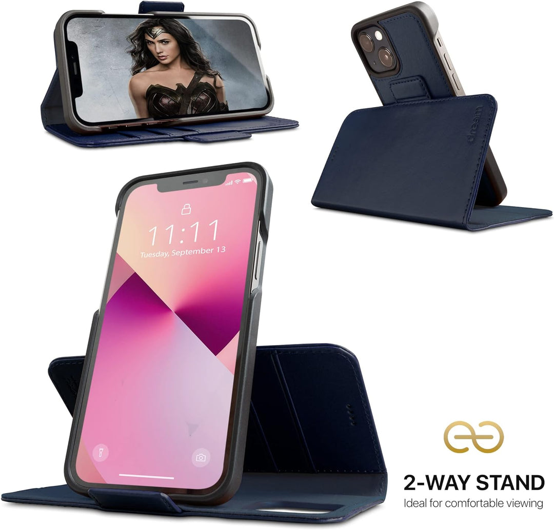 Dreem Fibonacci iPhone 13 Mini Brieftaschen-Etui / 2-in-1 stossfestes Etui und abnehmbares Folio aus