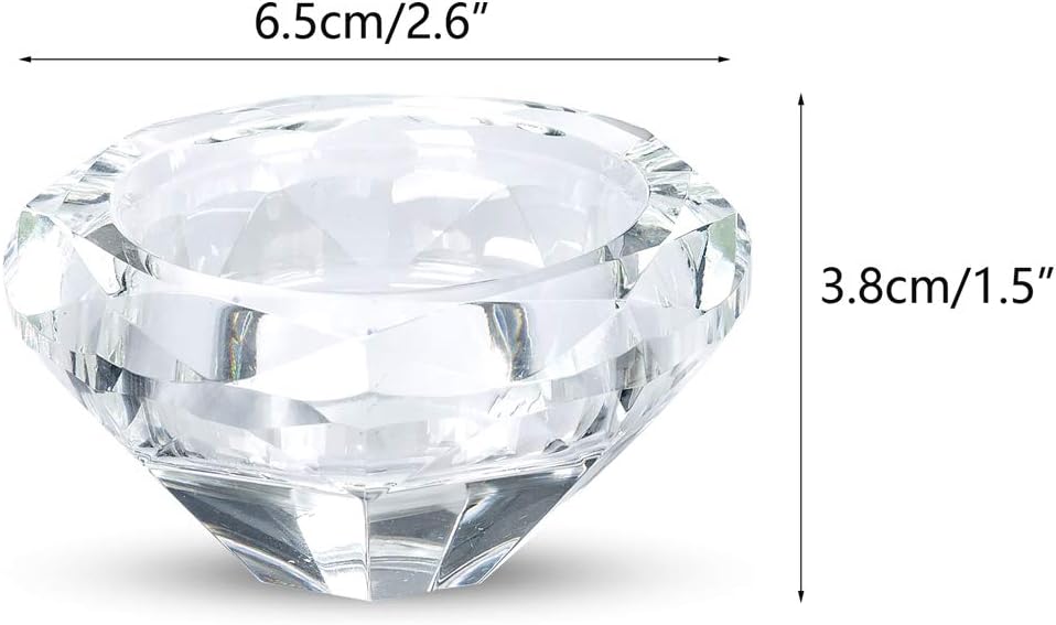 NUPTIO Teelicht Kerzenhalter 4 Stück Teelichthalter Glas Votiv kristall Kerzenständer Diamant Hochze