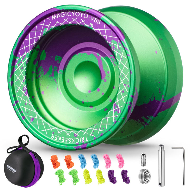 MAGICYOYO JoJo V8S Professionelles Finger-Spin-Yoyo für Anfänger und Fortgeschrittene, Responsive Jo