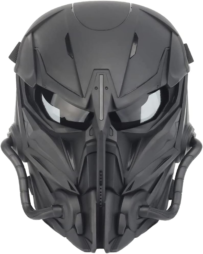 Airsoft-Maske Schädel Taktische Vollgesichtsmaske, Mit PC-Linse Anti-Aufprall-Dual-Modus-Tragedesign