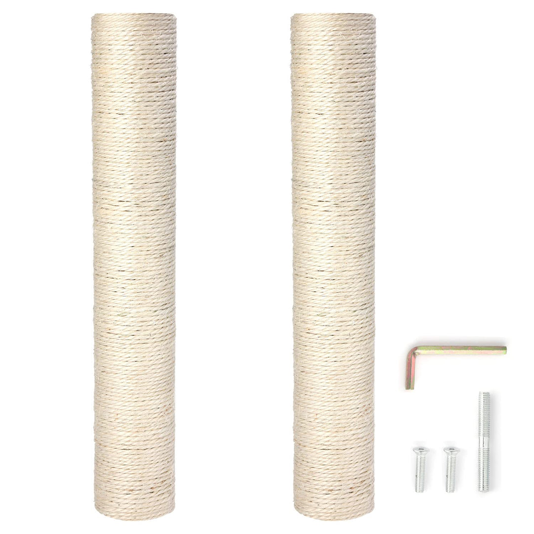 Pinkgarden Ersatz-Kratzbaum für Katzen, Sisal, 40 cm, 2 Stück M8 Ersatz-Kratzbaumteile für die Renov