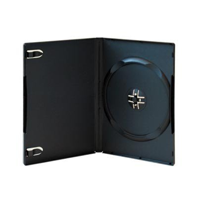 100 Stück DVD-Hüllen für 1 DVD/CD Kunststoff schwarz mit Folie für Cover 14mm