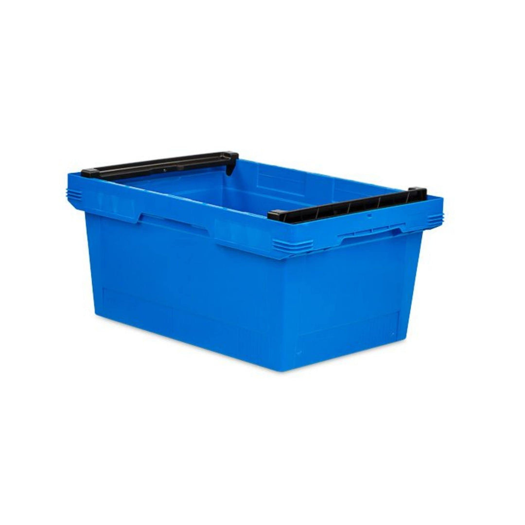 PROREGAL Conical Mehrweg-Stapelbehälter mit Stapelbügel Blau | HxBxT 27,3x40x60cm | 47 Liter | Lager