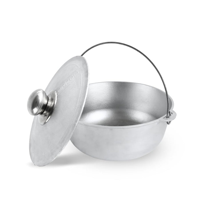 Aluminium Kasan 15 L Kazan aus Aluguss mit Bügel und Deckel Kessel Asien Topf Tatarskij Schmortopf,