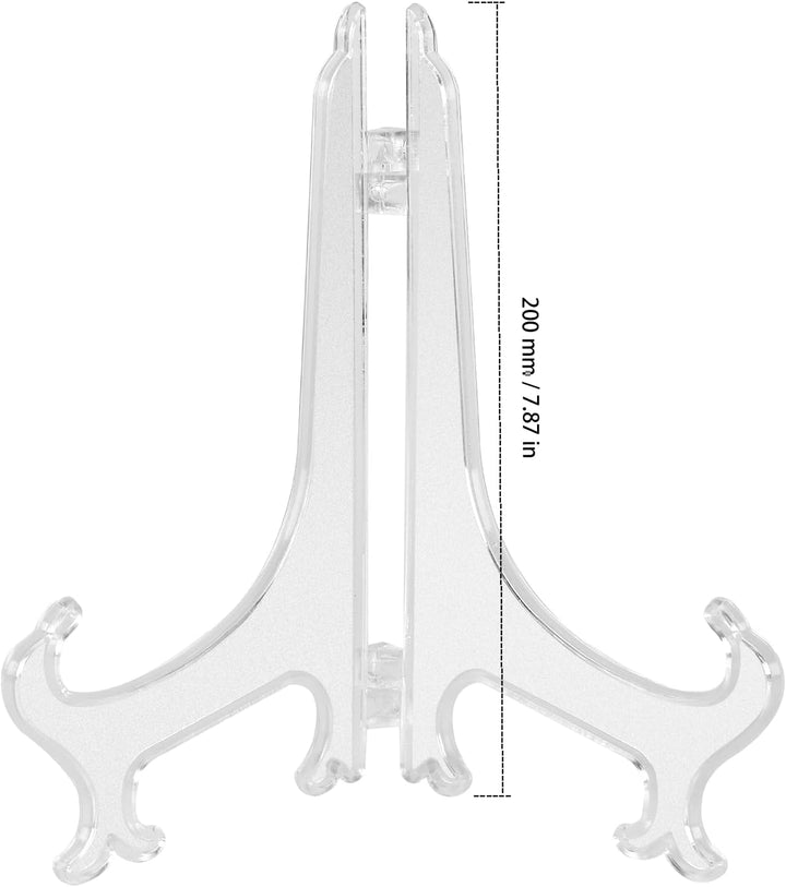 20 Stück Tellerständer aus Kunststoff, 8 Inch Transparent Bilderständer, Kartenständer für Teller, K