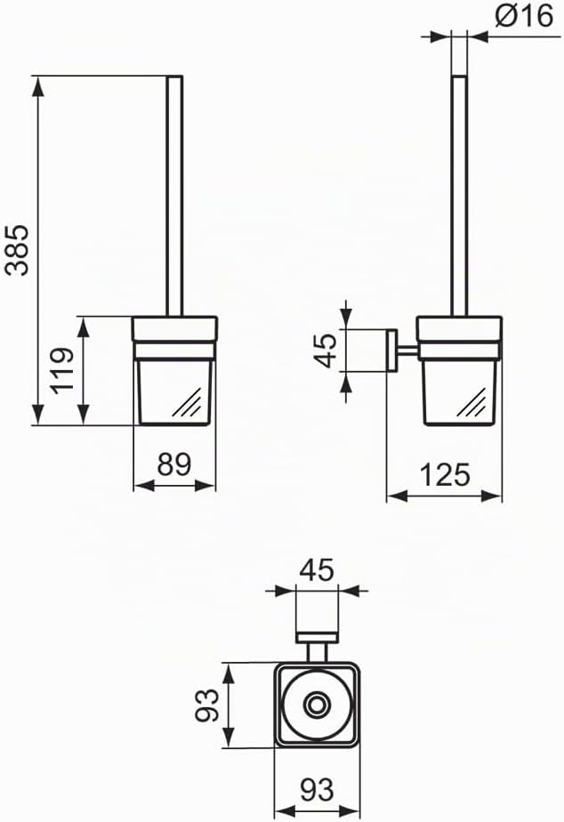 Ideal Standard E2194AA IOM Cube WC-Bürstengarnitur