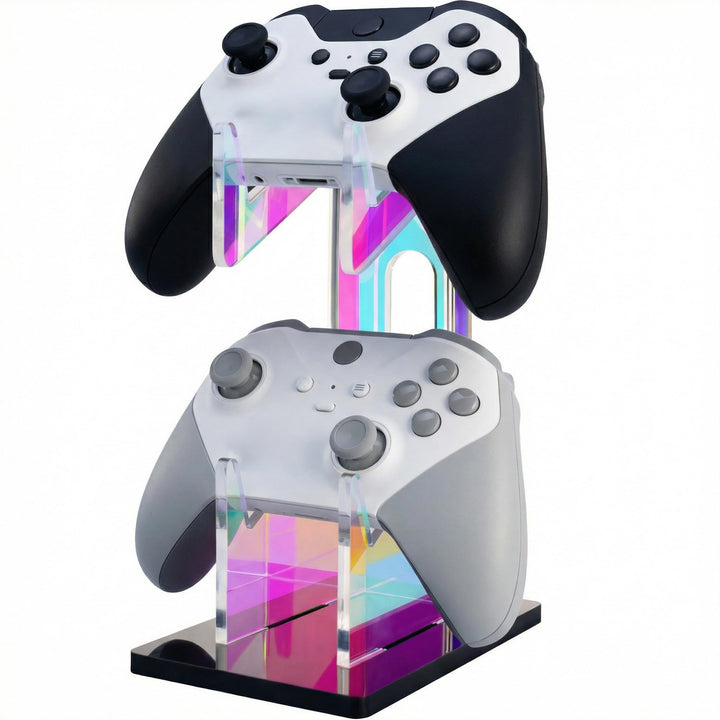 NiHome Irideszierender Acryl-2-Tier Universal Game Controller Headset Halter für PS5 Xbox ONE Switch