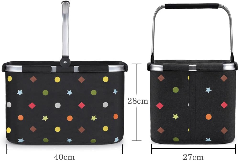 30L Einkaufskorb 2pcs Erschwinglich Faltbar Korb Einkaufen Gross Tragekorb Stabil Einkaufskorb mit A