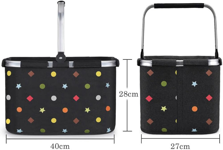 30L Einkaufskorb 2pcs Erschwinglich Faltbar Korb Einkaufen Gross Tragekorb Stabil Einkaufskorb mit A