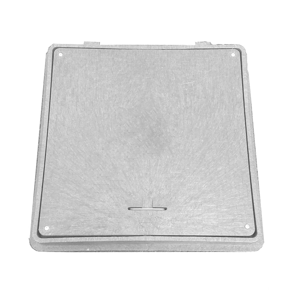 Varile 65cm quadratische Schachtabdeckung - Klasse A15 bis 1,5 Tonnen - Hellgrau, Hellgrau