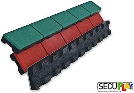 Secuplay Gummi Rasenkante/Mähkante - 100x10x3,6cm - Grün - 10er Pack 10er Pack Grün, 10er Pack Grün