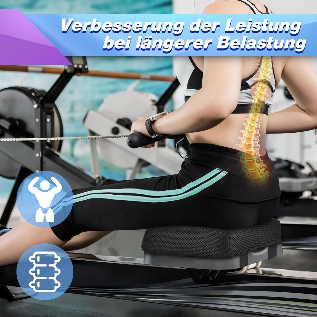 Sitzkissen Rudergerät, Ruderergometer-Sitzkissen mit Memory-Schaum, Rudergerät-Sitzauflage kompatibe