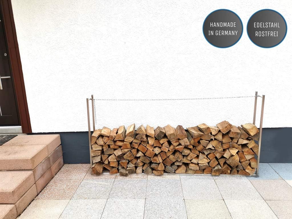 Holzstapelhilfe aus Edelstahl von Namor | Kaminholzregal | Brennholz | Stapelhilfe | Holzstapelhalte