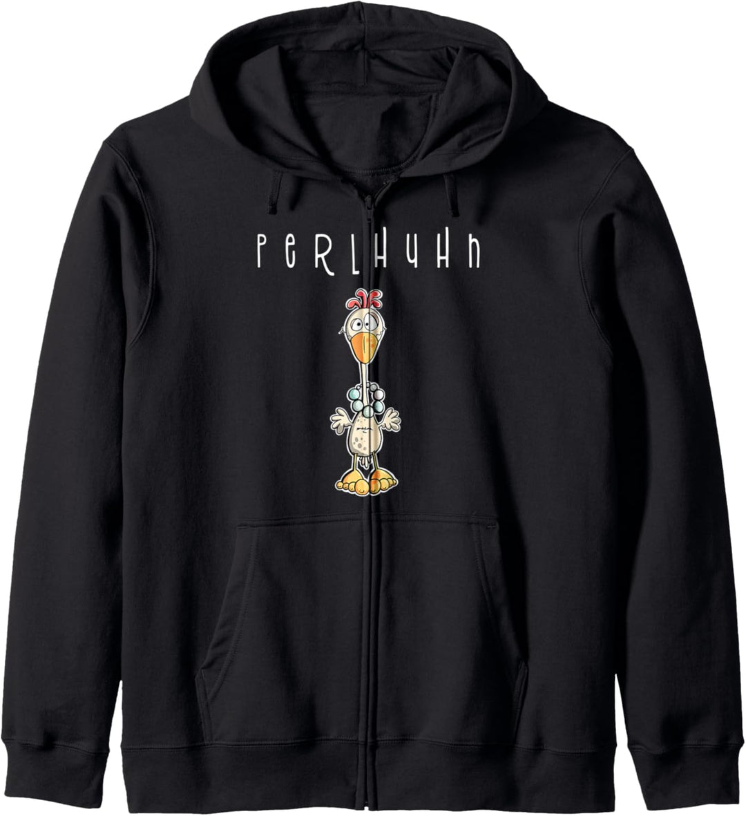 Cooles Perlhuhn mit Perlenkette I Hühner I Huhn Geschenk Kapuzenjacke