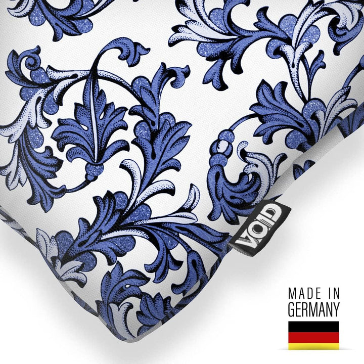 VOID Florales Blumenmuster Blau Kissenbezug Kissenhülle Sofakissen Kissen Deko Outdoor-Kissen Dekoki