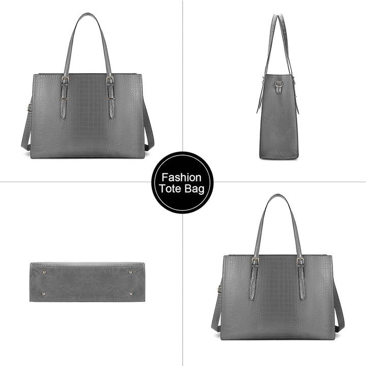 Lubardy Handtasche Damen Shopper Damen Gross Laptop Tasche 15.6 Zoll Elegant PU Leder Umhängetasche