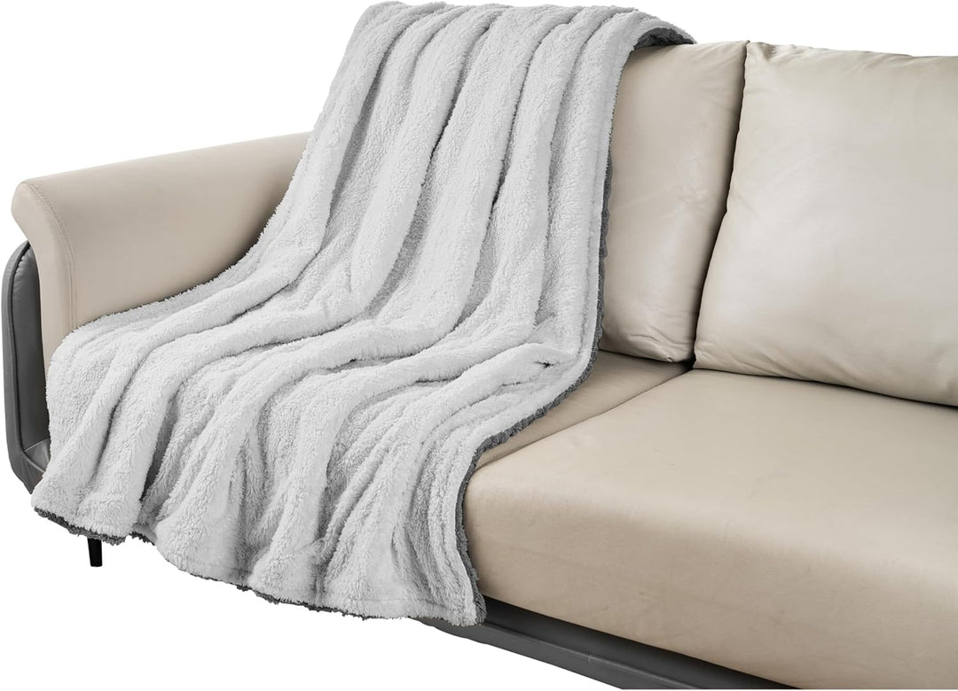 Heizdecke mit Abschaltautomatik Kuschelheizdecke 180x130cm elektrische Wärmedecke Kuscheldecke Bett