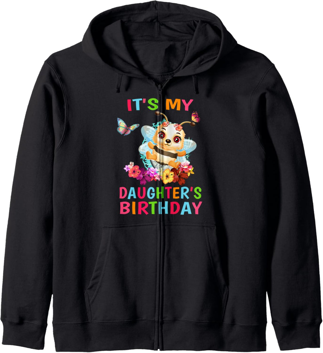 Mom of the Birthday Bee Girl Shirt Matching Dad Birthday Kapuzenjacke