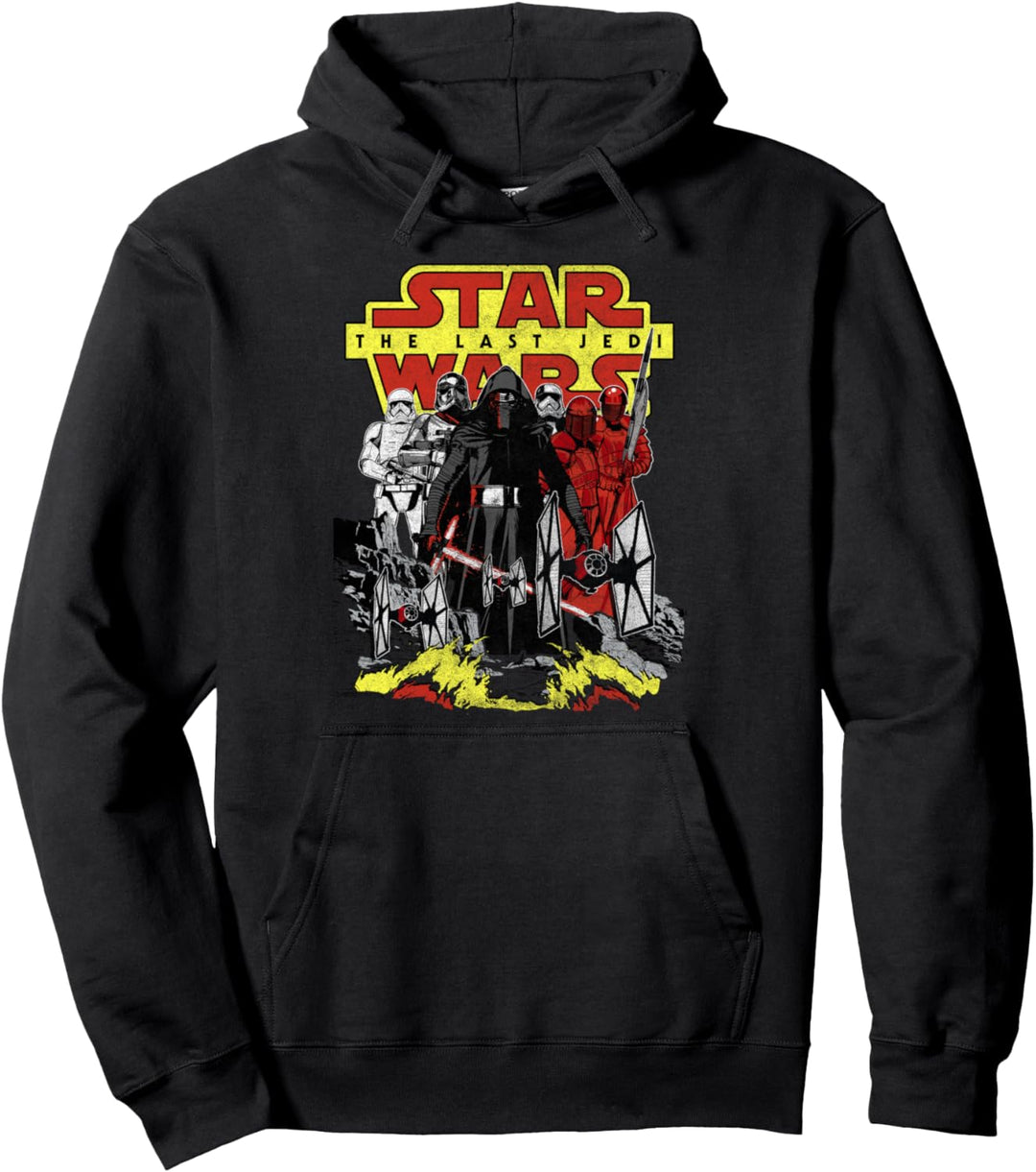 Star Wars The Last Jedi Kylo Ren And Troopers Comic Poster Pullover Hoodie