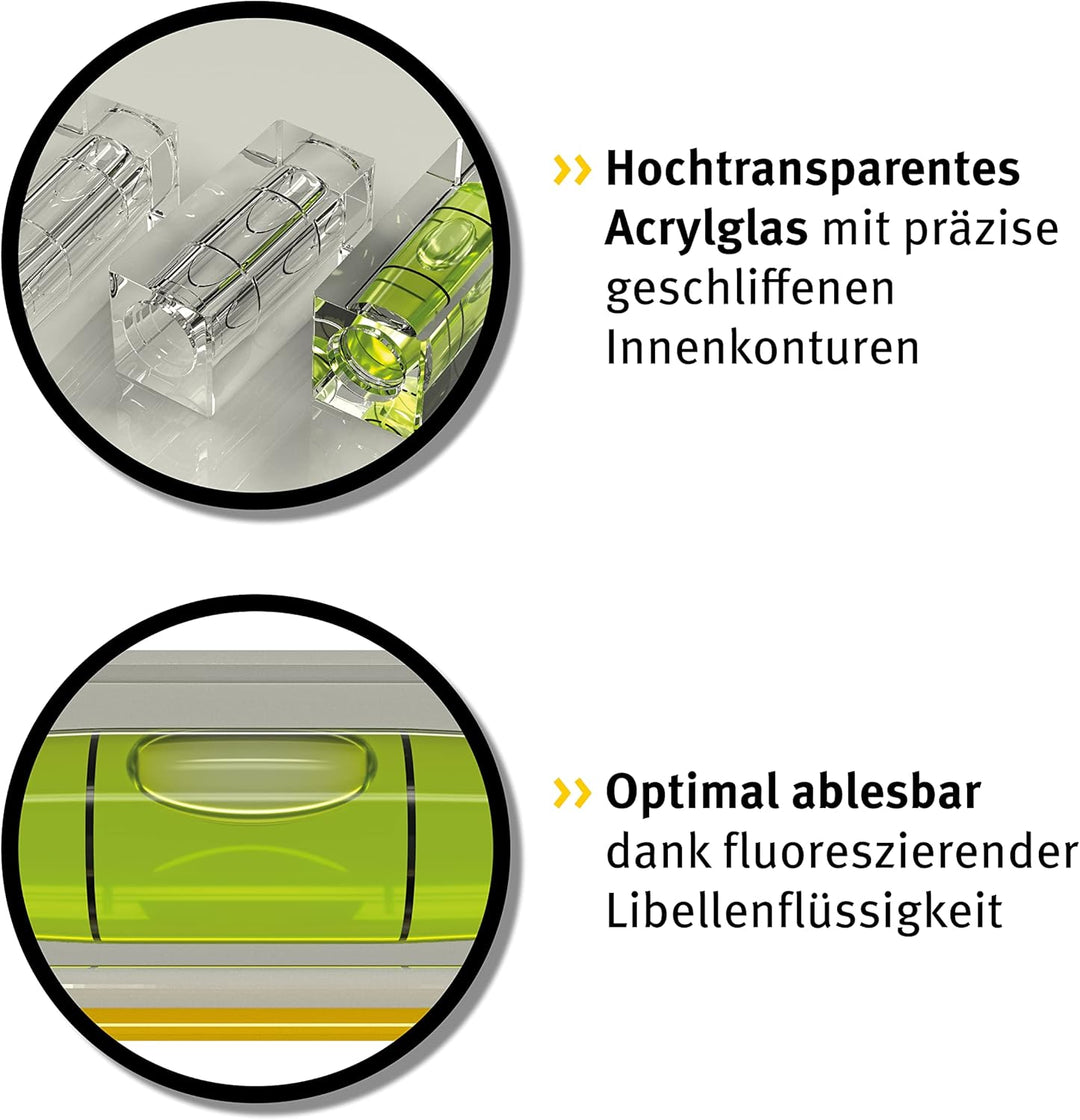 STABILA Mini-Wasserwaage Pocket Electric mit Gürtel-Clip, 7 cm, starker Seltenerd-Magnet, 1 Horizont