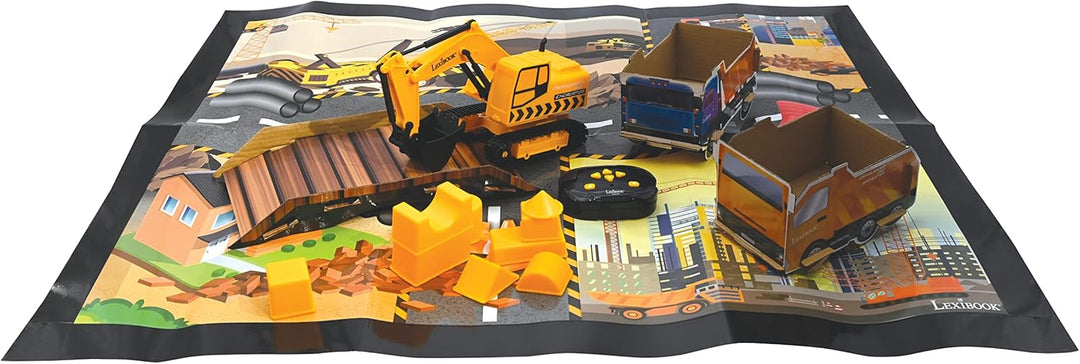 Lexibook, Crosslander® pro RC Excavator, Ferngesteuerter Baggerlader, automatischer Bagger, Spieltep