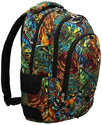 Abstraction Grosser Rucksack 43 x 32 x 23 cm für die Grundschule, mittelgross, für Jungen und Mädche