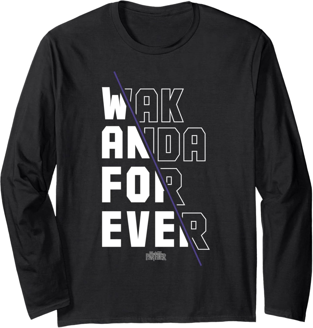 Marvel Black Panther Wakanda Forever Divided Langarmshirt
