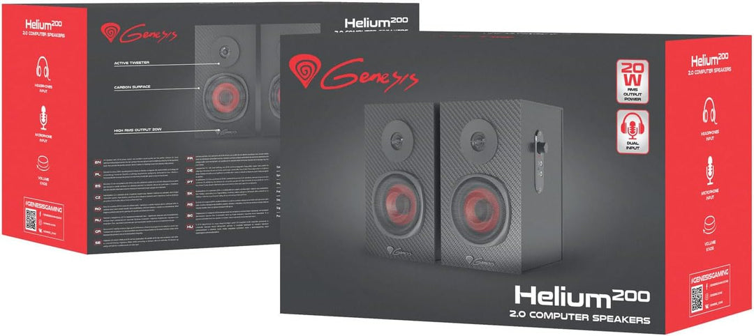Genesis Gaming Helium 200 2.0 20W Schwarz