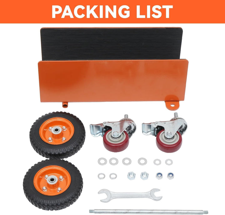 Plattenwagen 544 KG Tragfähigkeit, Plattenklemmwagen mit Universalrädern, Plattenroller für Marmor,