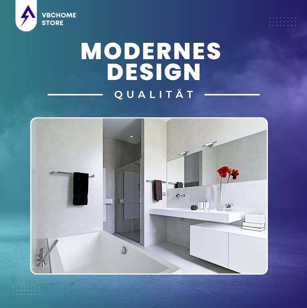 VBChome Badewanne 165x75 cm Acryl SET Wannenträger Siphon Wanne Rechteck Weiss Design Modern Styropo