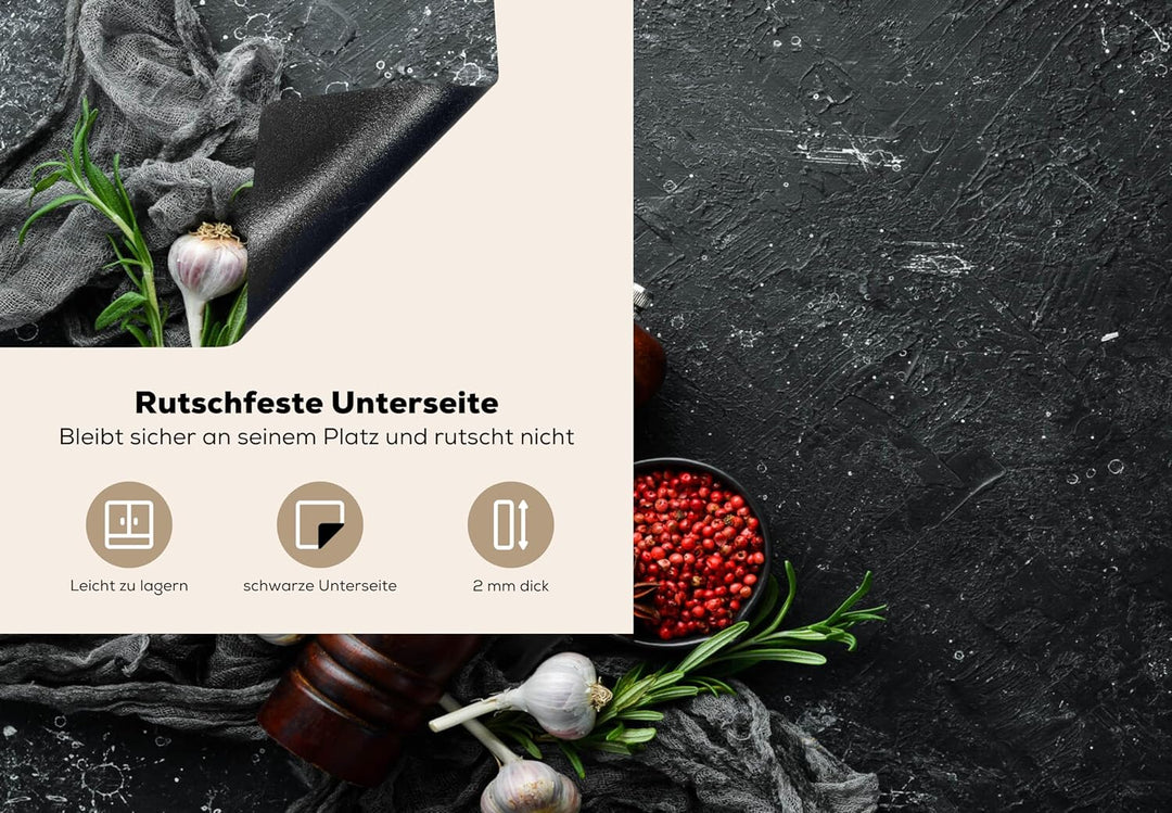 KitchenYeah© Herdabdeckplatte 75x52 cm Einteilig Küche Herdabdeckung Induktionsfeld Ceranfeld Herdab