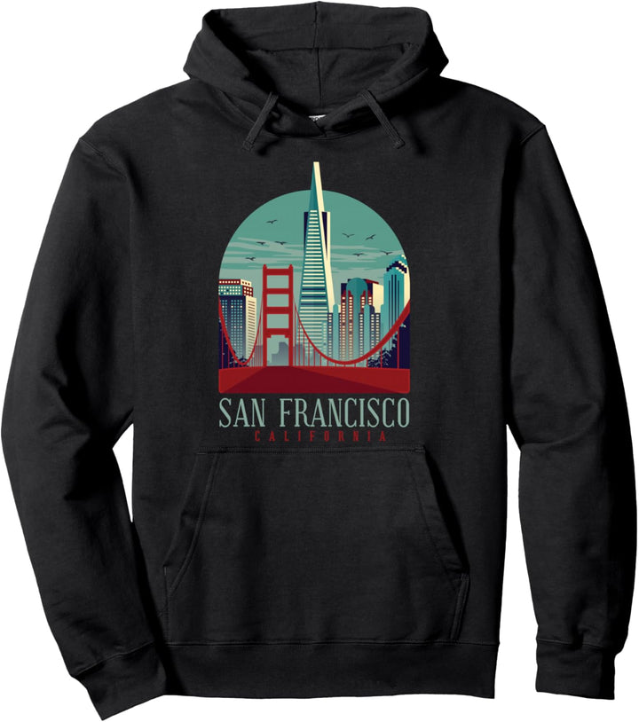 San Francisco Kalifornien Golden Gate Bridge Souvenir Pullover Hoodie