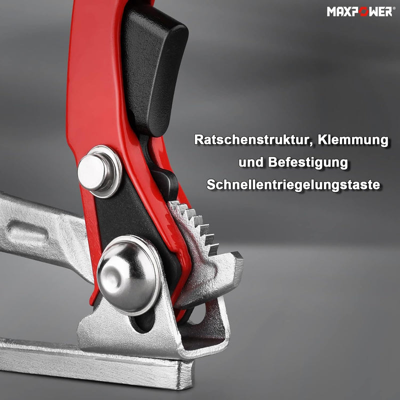 MAXPOWER 1 Stück Tischzwinge Hebelzwinge für führungsschienen mit 160mm Kapazität und 60mm Kehlentie